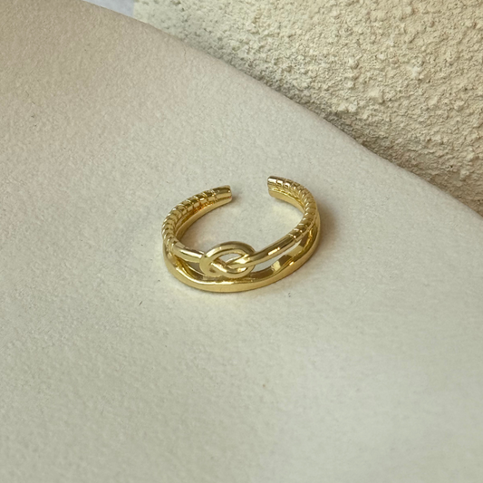 Anillo Cadenas & Nudo